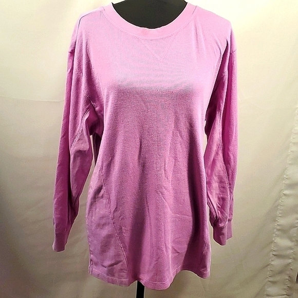 Wild Fable Violet Purple Textured Long Sleeve Crew Neck Basic T-Shirt Size Small - Picture 1 of 10